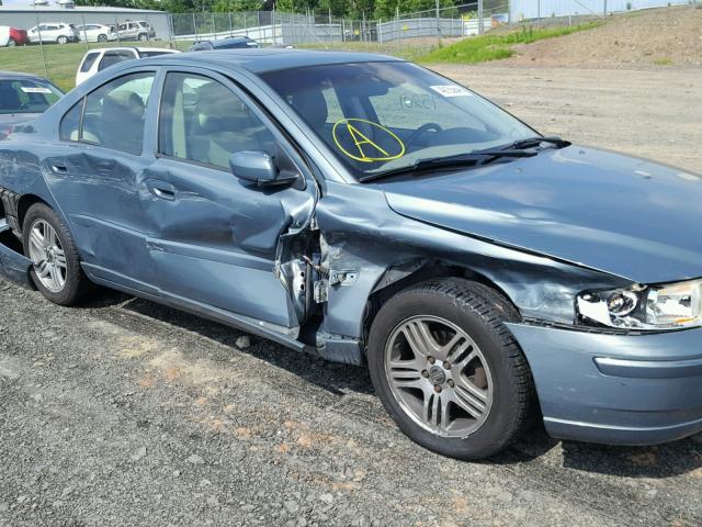 YV1RS592052432466 - 2005 VOLVO S60 2.5T BLUE photo 9
