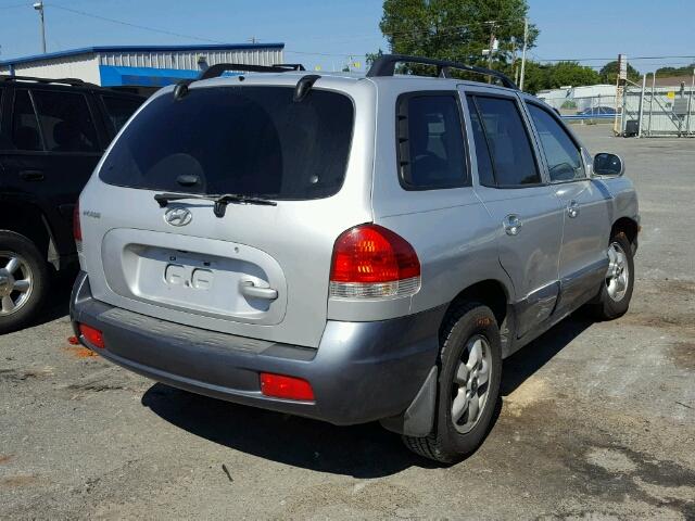 KM8SC13E95U021440 - 2005 HYUNDAI SANTA FE G SILVER photo 4