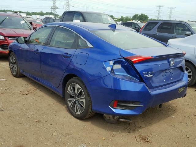 JHMFC1F76JX004430 - 2018 HONDA CIVIC EXL 蓝色 照片 3