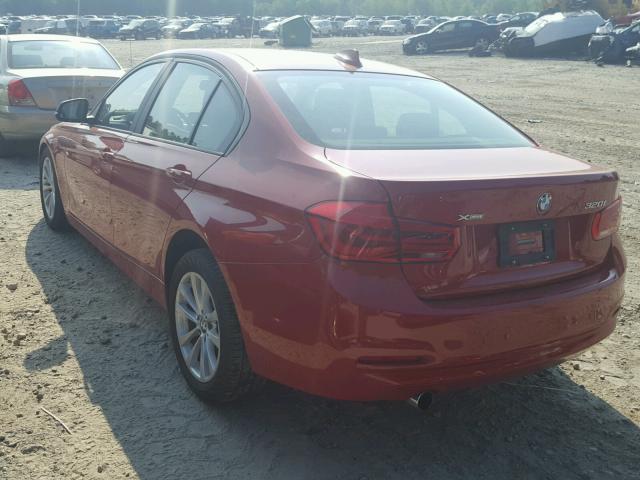 WBA8E5G50GNT94984 - 2016 BMW 320 XI RED photo 3