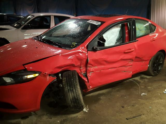 1C3CDFBB3FD406301 - 2015 DODGE DART SXT RED photo 9