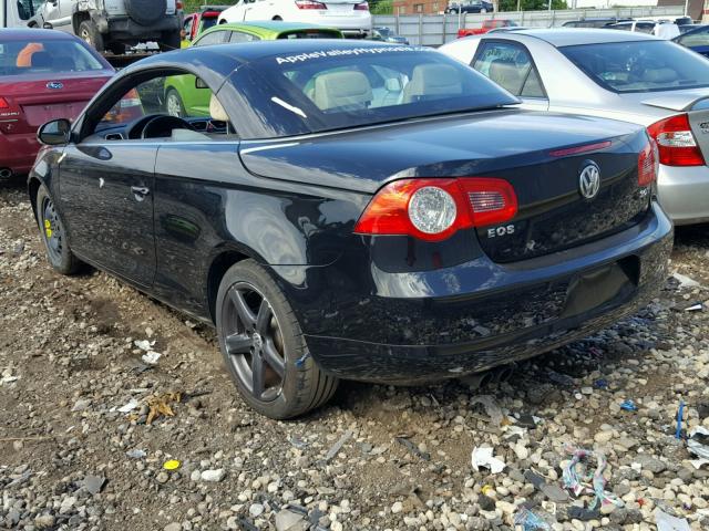 WVWDA71F57V002012 - 2007 VOLKSWAGEN EOS 2.0T S BLACK photo 3