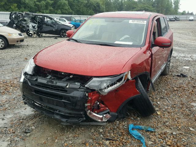 JA4AD3A34HZ000619 - 2017 MITSUBISHI OUTLANDER RED photo 2