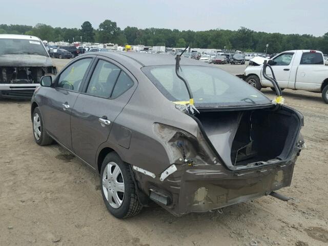 3N1CN7AP5EL871413 - 2014 NISSAN VERSA S GRAY photo 3