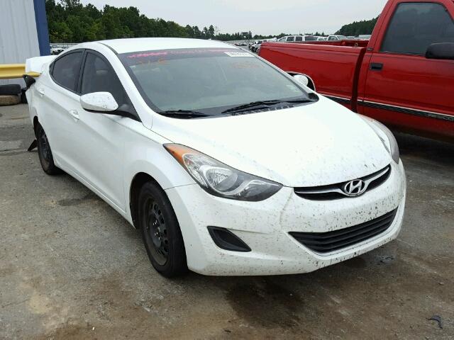 5NPDH4AE6CH150567 - 2012 HYUNDAI ELANTRA GL WHITE photo 1