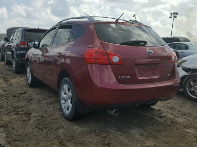 JN8AS58T58W022387 - 2008 NISSAN ROGUE S RED photo 3