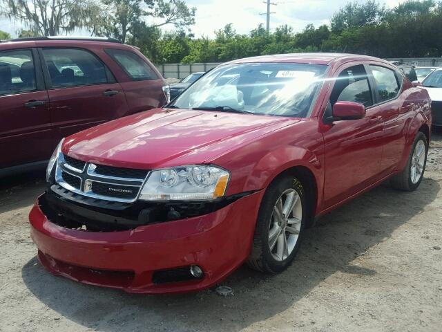 1C3CDZEG4CN165699 - 2012 DODGE AVENGER RED photo 2