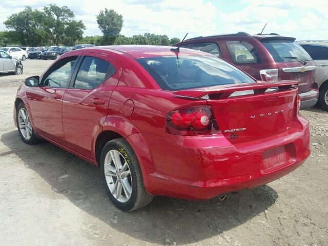 1C3CDZEG4CN165699 - 2012 DODGE AVENGER RED photo 3