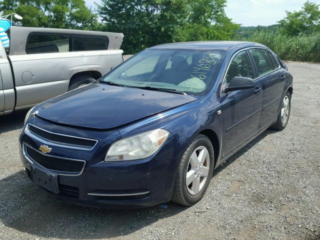 1G1ZG57B084222493 - 2008 CHEVROLET MALIBU LS BLUE photo 2