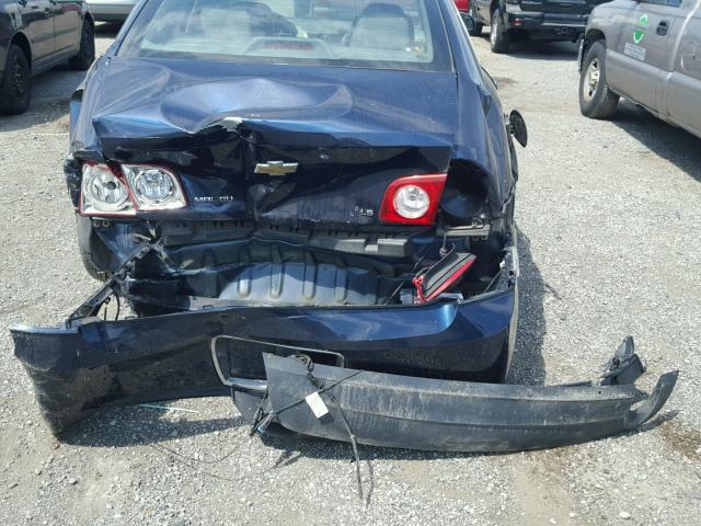 1G1ZG57B084222493 - 2008 CHEVROLET MALIBU LS BLUE photo 9