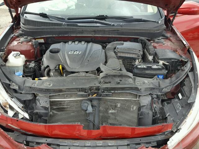 5NPEB4AC3BH148651 - 2011 HYUNDAI SONATA GLS RED photo 7