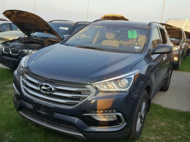 5NMZU3LB3HH033693 - 2017 HYUNDAI SANTA FE S 蓝色 照片 2