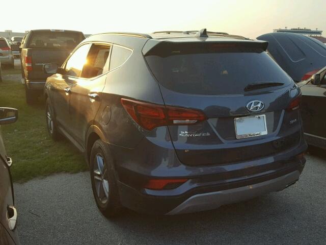 5NMZU3LB3HH033693 - 2017 HYUNDAI SANTA FE S 蓝色 照片 3