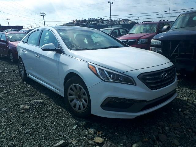 5NPE34AF7FH250659 - 2015 HYUNDAI SONATA SPO WHITE photo 1