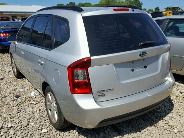 KNAFG526087128999 - 2008 KIA RONDO LX SILVER photo 3