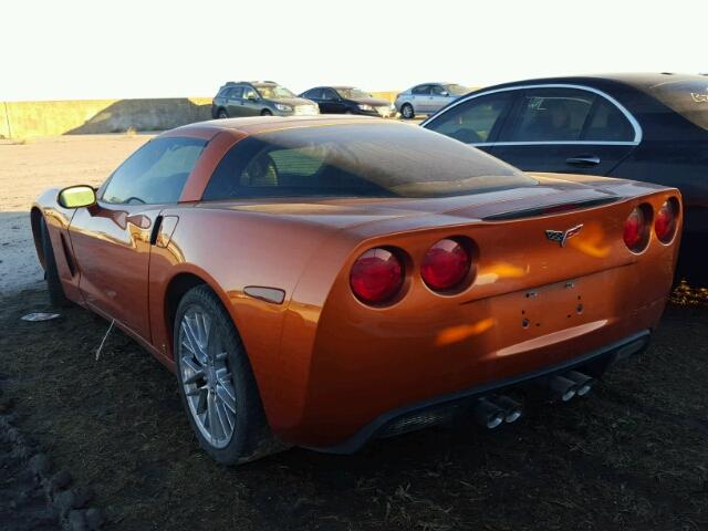 1G1YY25U375114244 - 2007 CHEVROLET CORVETTE ORANGE photo 3