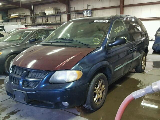 1B4GP45361B156101 - 2001 DODGE CARAVAN SP BLUE photo 2