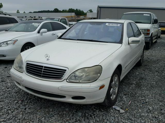 WDBNG75J02A278257 - 2002 MERCEDES-BENZ S500 WHITE photo 2