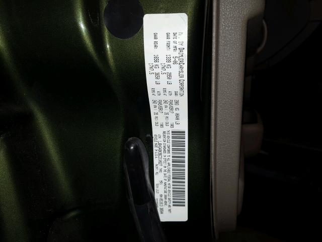 1J8HG48K96C310627 - 2006 JEEP COMMANDER GREEN photo 10