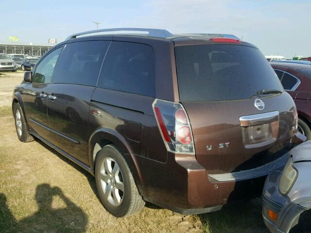 5N1BV28U87N107772 - 2007 NISSAN QUEST BROWN photo 3