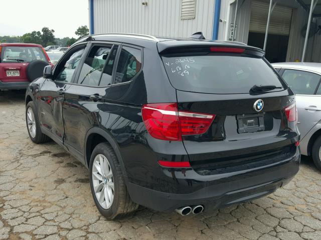 5UXWZ7C35H0X42645 - 2017 BMW X3 SDRIVE2 BLACK photo 3