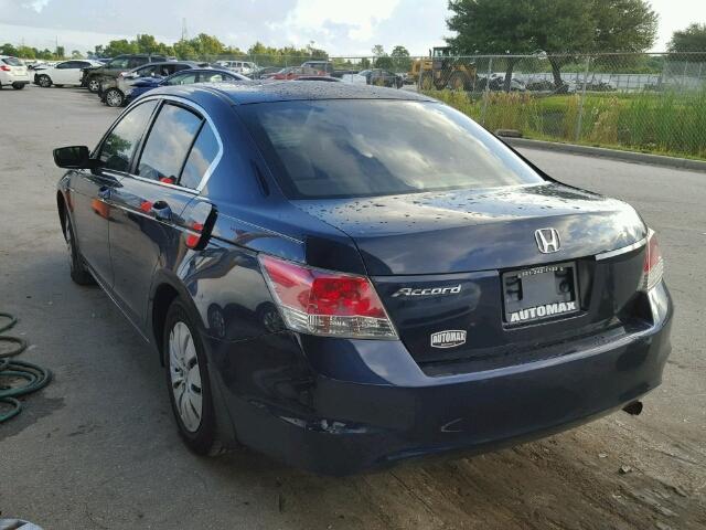 JHMCP26398C055271 - 2008 HONDA ACCORD LX BLUE photo 3