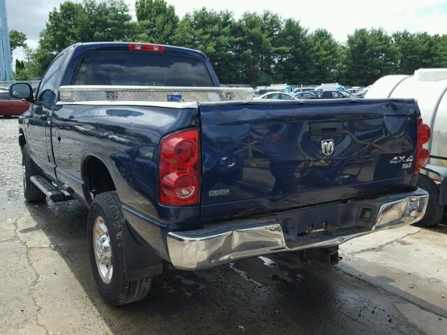 3D7KS26A18G208089 - 2008 DODGE RAM 2500 S BLUE photo 3