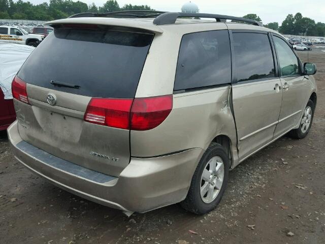 5TDZA23C54S145043 - 2004 TOYOTA SIENNA CE BEIGE photo 4