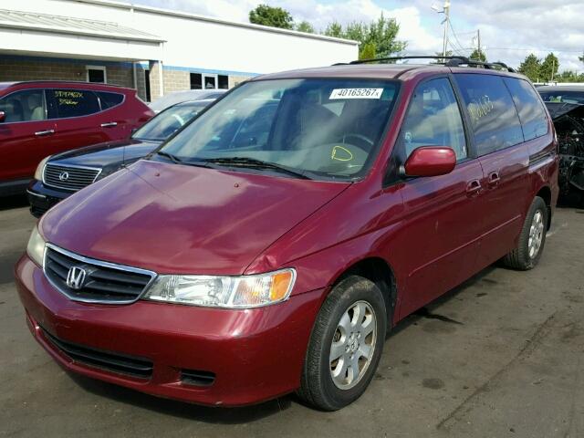 5FNRL18834B119425 - 2004 HONDA ODYSSEY EX RED photo 2