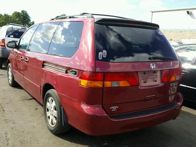 5FNRL18834B119425 - 2004 HONDA ODYSSEY EX RED photo 3