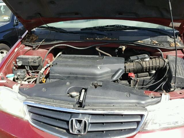 5FNRL18834B119425 - 2004 HONDA ODYSSEY EX RED photo 7