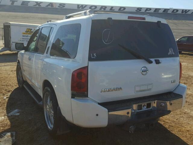 5N1AA08A66N734485 - 2006 NISSAN ARMADA SE WHITE photo 3