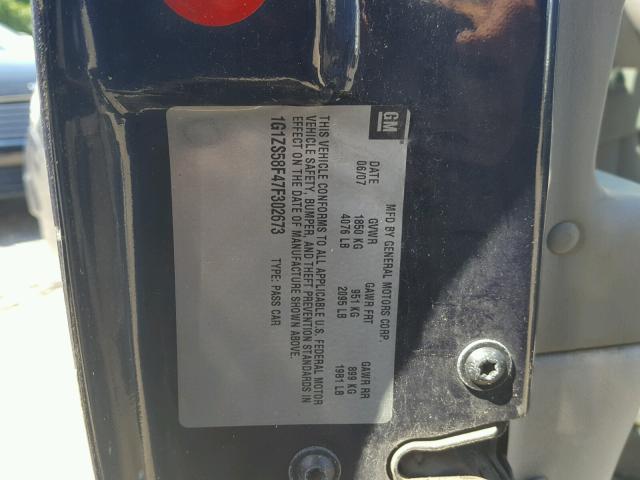 1G1ZS58F47F302673 - 2007 CHEVROLET MALIBU LS BLUE photo 10