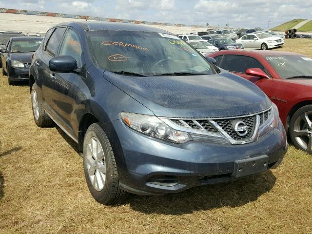 JN8AZ1MUXDW210352 - 2013 NISSAN MURANO BLUE photo 1