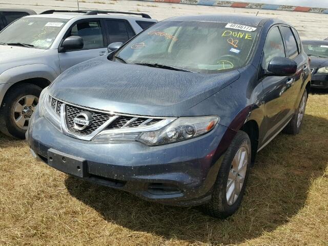 JN8AZ1MUXDW210352 - 2013 NISSAN MURANO BLUE photo 2