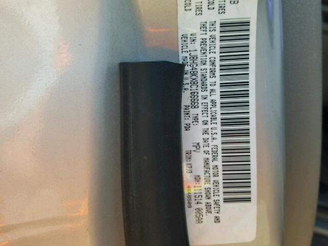 1J8HG48KX8C166668 - 2008 JEEP COMMANDER SILVER photo 10