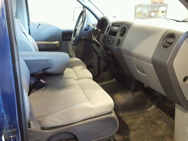 1FTRF12257KC65831 - 2007 FORD F150 BLUE photo 5