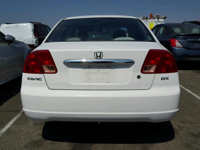 2HGES16221H615517 - 2001 HONDA CIVIC DX WHITE photo 9