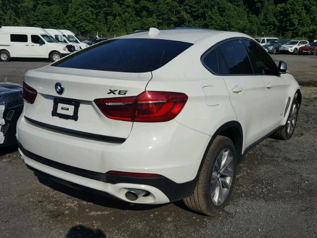 5UXKU2C33H0U29710 - 2017 BMW X6 XDRIVE3 WHITE photo 4