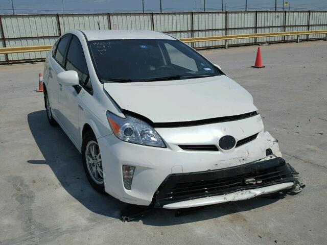 JTDKN3DU2C1590922 - 2012 TOYOTA PRIUS WHITE photo 1