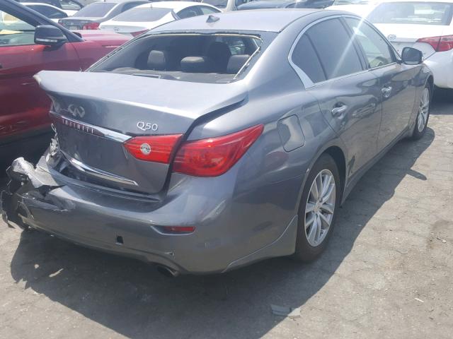 JN1EV7AP2GM305405 - 2016 INFINITI Q50 PREMIU GRAY photo 4