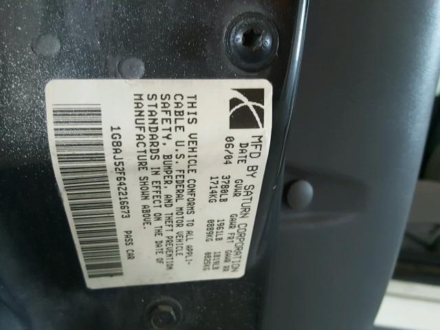 1G8AJ52F64Z216673 - 2004 SATURN ION LEVEL WHITE photo 10
