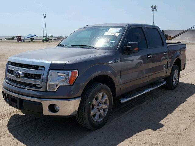 1FTFW1CF2EKD04182 - 2014 FORD F150 GRAY photo 2