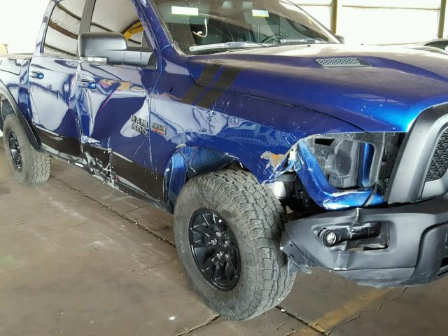 1C6RR6YT2HS805519 - 2017 RAM 1500 REBEL ლურჯი ფოტო 9