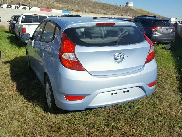 KMHCT5AE5EU151715 - 2014 HYUNDAI ACCENT BLUE photo 3