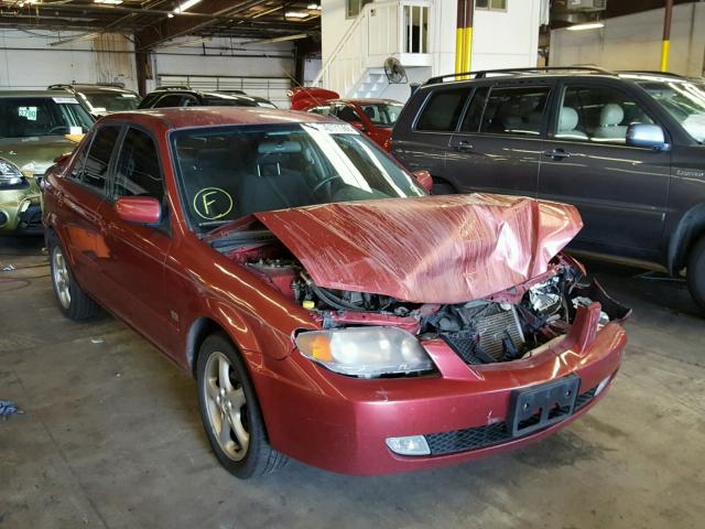 JM1BJ225210455654 - 2001 MAZDA PROTEGE LX MAROON photo 1