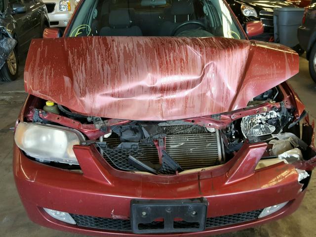 JM1BJ225210455654 - 2001 MAZDA PROTEGE LX MAROON photo 9