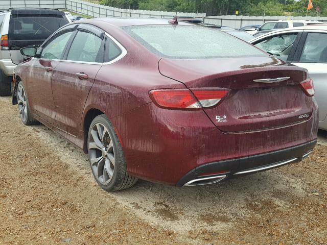 1C3CCCCG9GN134215 - 2016 CHRYSLER 200 C MAROON photo 3