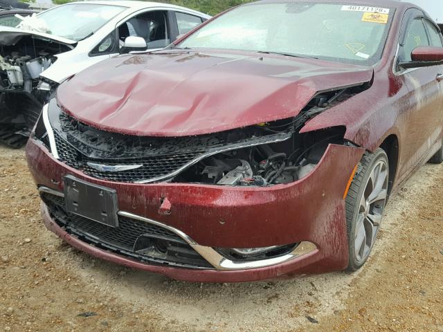 1C3CCCCG9GN134215 - 2016 CHRYSLER 200 C MAROON photo 9