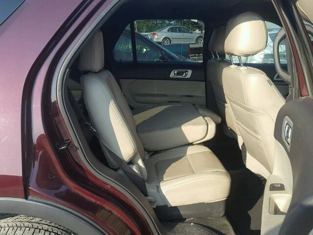 1FMHK8D8XBGA66458 - 2011 FORD EXPLORER BURGUNDY photo 6